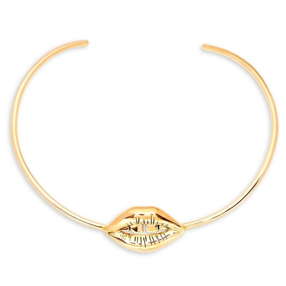 AURELIE BIDERMANN RED LIGHT COLLAR NECKLACE.